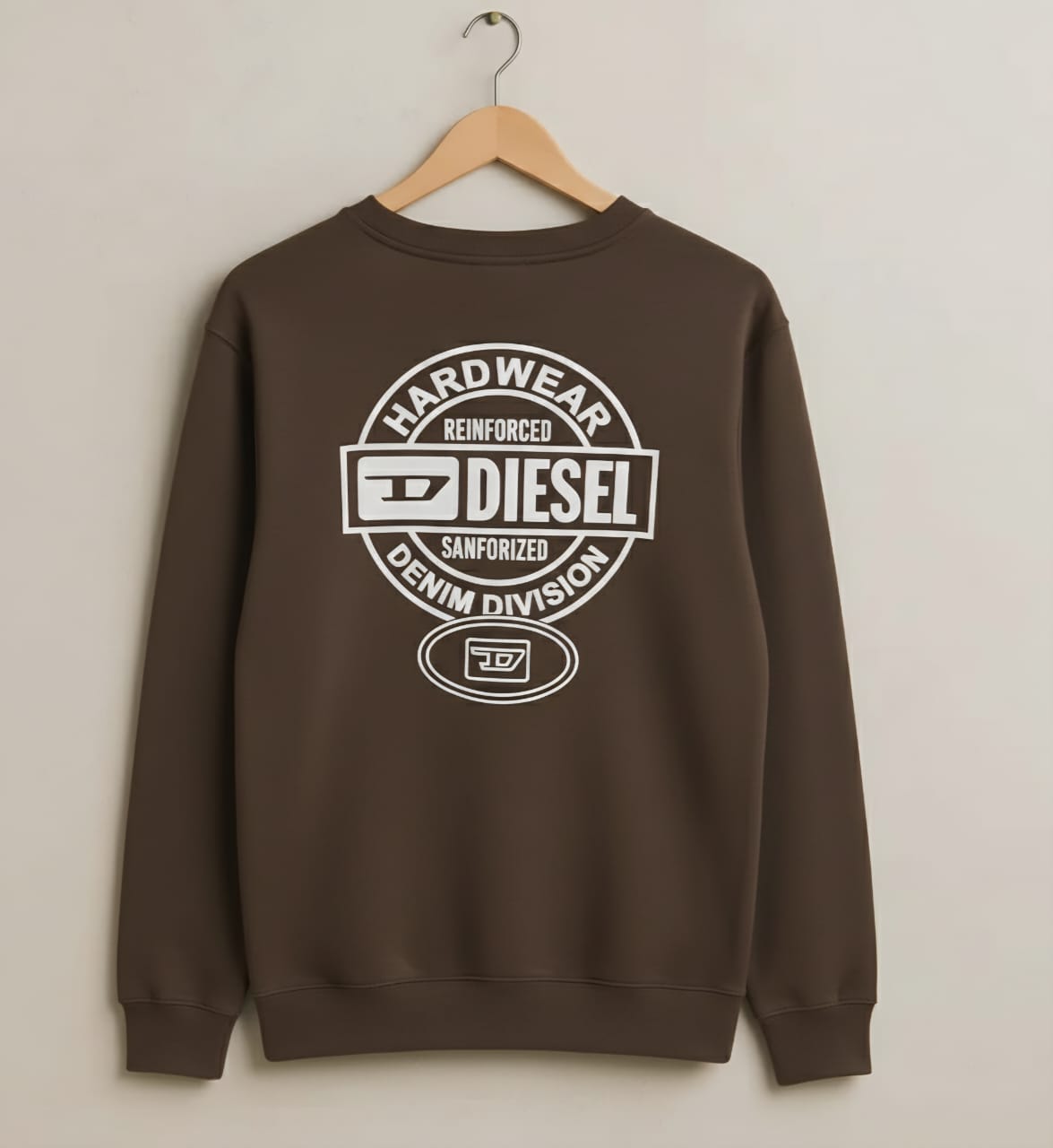 DIESEL Hardwear Denim Division Logo Graphic Black/Brown Sweatshirt